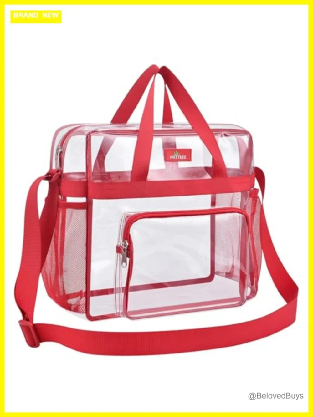 Clear Tote Bag Stadium Approved PVC Satchel Crossbody Work Sport